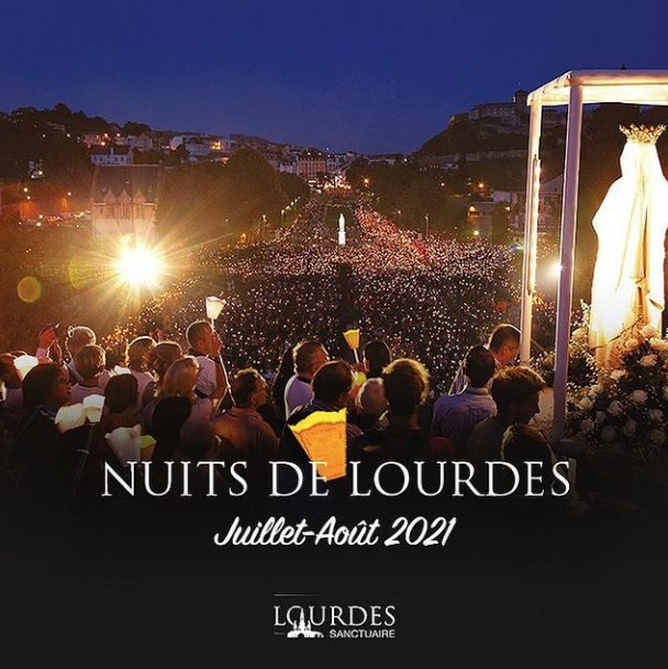 Les Nuits de Lourdes vous rassemble au Sanctuaire, pour prier en mémoire des apparitions de la Vierge Marie.